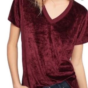 Michael Stars V-neck Velour Tee